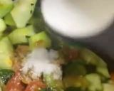 A picture of step 4 of Turaii (Ridge gourd) with kalonji and curry leaf.