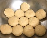 A picture of step 1 of Badam puri.