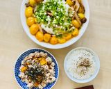 A picture of step 4 of Steamed Pumpkin with minced Chicken (Microwave/Stove-top).