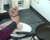 A picture of step 2 of Monkfish Tails with Clams.