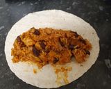 A picture of step 8 of Quorn Burrito.