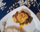 A picture of step 7 of Fry aloo bhindi.