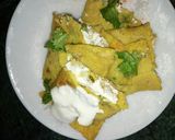 A picture of step 2 of Mung Dal Cheela with stuffed Paneer.