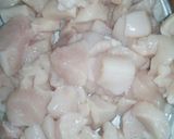 Csirkemell kockák vele sült zöldségekkel recept fázis 1 fotója