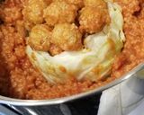 A picture of step 4 of Meatball Stuffed Whole Cabbage.