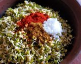 A picture of step 1 of Sprouted Moong.