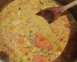 A picture of step 8 of Thai style salmon chowder.