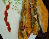 A picture of step 7 of Besan sandwich.