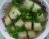 Hình bước làm 4 của món Canh bắp cải cuốn với thịt bằm