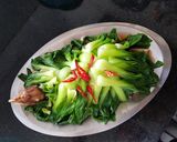 Hình bước làm 5 của món Gà hấp cải thìa