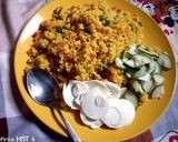 A picture of step 3 of Cous cous jollof.