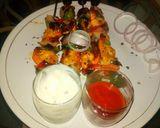 A picture of step 5 of PRAWN TIKKA SIKH KABAB/ Delicious Grilled Prawns/PRAWN skewers.