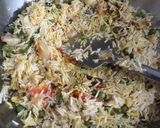 A picture of step 4 of Matar mushroom pulao.