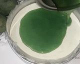 A picture of step 8 of Raw Mango cheese cake...No bake.