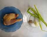 Foto langkah ke 1 dari resep Nasi Tim Ayam Jamur.