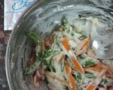 A picture of step 7 of Semolina mayo veggie dhokla sandwich.