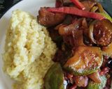 Foto del paso 5 de la receta: Caponata vegana con arroz (🌱)