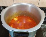 A picture of step 5 of LASANIYA BATATA nu SHAAK...