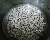 A picture of step 1 of Black eyed beans (Lobia) & Spinach Chilla for breakfast.
