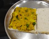 A picture of step 3 of Masala Toast.