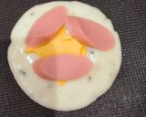 Hình bước làm 2 của món Pancakes mặn nhân xúc xích phô mai