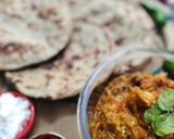 A picture of step 6 of Ola rotla ll baingan ka bharta or bajre ki roti.