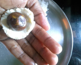 A picture of step 4 of Paneer dates laddu.