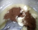 A picture of step 1 of Red velvet fudge.