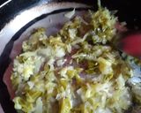A picture of step 1 of Cabbage with onion sprouts fry.