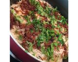 A picture of step 5 of Prawns Biryani.