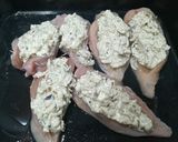 Zsebes, krémsajtos csirkemell recept fázis 6 fotója