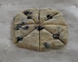 A picture of step 8 of Blueberry and White Chocolate Scones.