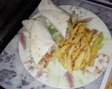 Mexican Chicken Fajitas Tortilla Wraps With Fries recipe step 14 photo