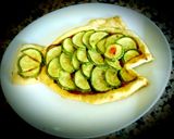 Une image de l'étape 3 de Quiche au thon et oignon, courgettes, et sauce tomate😋👍.