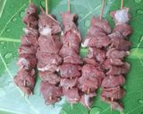 A picture of step 2 of Ram meat suya.