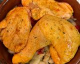 Foto del paso 3 de la receta Pollo en cama de cebolla y pimiento de piquillo en Airfryer