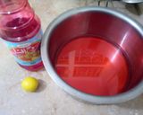 A picture of step 1 of Lemonade Rooh Afza Drink.