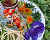 รูปขั้นตอนการทำที่ 2 ของ ข้าวผัดอัญชันปลาทู