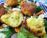 Foto del paso 5 de la receta: Albóndigas de patata con queso de cabra, anchoas y nueces