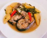 Hình bước làm 3 của món Bông bí luộc, cá basa kho thơm