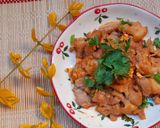 Hình bước làm 2 của món Đậu bắp xào thịt ba rọi