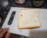 A picture of step 1 of Nutella and banana sandwich.
