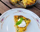 Pas rețetă Quiche pe pat de cartofi dulci cu ricotta și baby spanac 3 fotografie