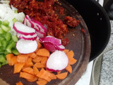 Arroz con salteado mixto con Tofu