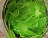 A picture of step 1 of Saag Aloo (spinach & patato curry.