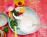 A picture of step 1 of Mint Garlic Dip 😋 Herbed yogurt Curd Dip.