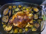 Töltött csirke velesült zöldségekkel