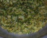 A picture of step 1 of Qeema karela.