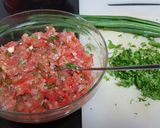 A picture of step 2 of Cheese nachos with salsa and guacamole.