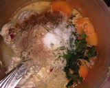 Töltött húsi tekercs tárkonyos-fokhagymás szósz alatt sütve recept fázis 5 fotója